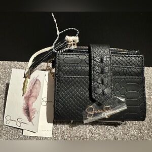Jessica Simpson Textured Black Card Holder